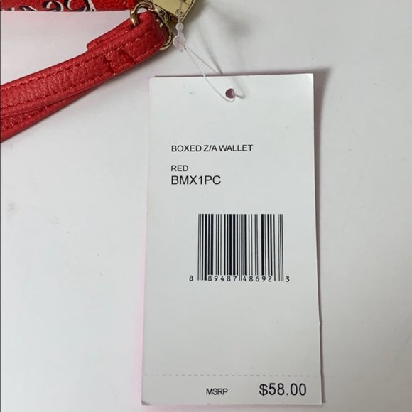 NWT Betsey Johnson Red Wallet with Gift Box - Picture 4 of 9